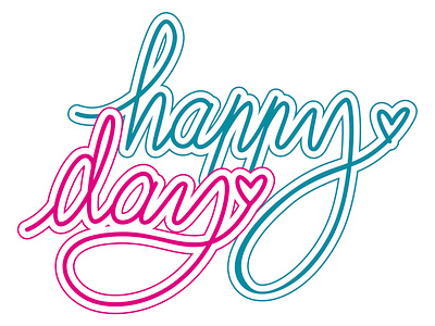 Happy day - Lettering Design affinity handlettering illustration lettering lettering design