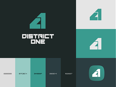 District One Logo branding gaming logo