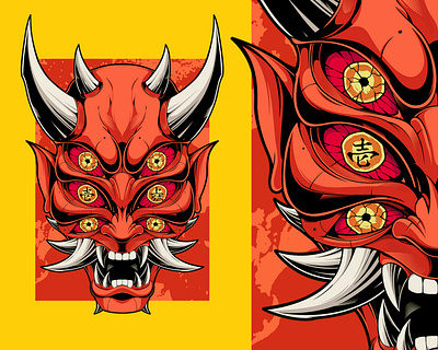 Demon Mask design graphic design illustration vector