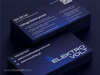 Elektro-Volt - business card design blue branding business business card card design graphic design indigo logo logo redesign logo refresh mock up mockup