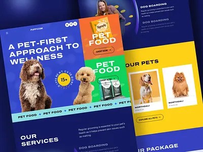 Healthy Pet Food Landing Page cats dog landingpage landingpagedesign pet pet food petfood ui uiuxdesign ux