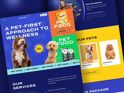 Healthy Pet Food Landing Page cats dog landingpage landingpagedesign pet pet food petfood ui uiuxdesign ux