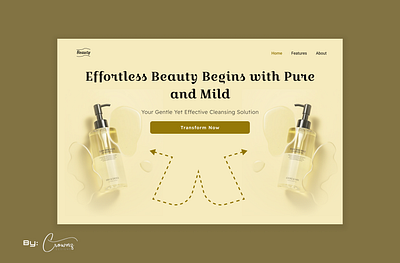 Beauty Website Hero Section ui