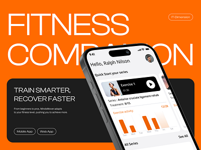 MindsMover – Web & Mobile app UI for Fitness & Recovery android app app ui exercise figma fitness fitness trainer app fitness ui ios mobile mobile app sport tracking trainings ui ui ux ux wellness app workout workout app