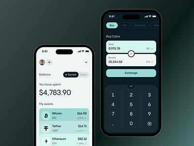 📈 Mobile App Design for Crypto App | Hyperactive app app design artwork blue brand brand identity business clean color concept creative graphic design hyperactive icon minimal mobile product design ui ux vector