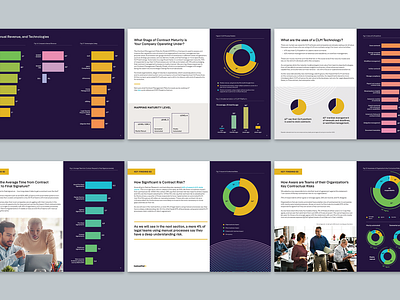 White Papers for Tech art direction branding collateral design graphic design infographics layout tech vibrant white papers