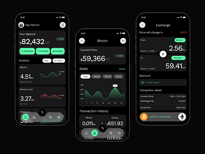 BlockMinds - Cryptocurrency App app bitcoin blockchain cryptoapp cryptocurrency cryptodesign cryptoexchange design designinspiration digitalcurrency ethereum figma fintech mobiledesign ui uidesign uiinspiration ux uxdesign wallet