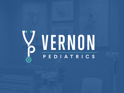 Vernon Pediatrics branding logo pediatric stethoscope