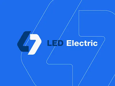 LED Electric branding creative design electric graphic design led led electric logo simple