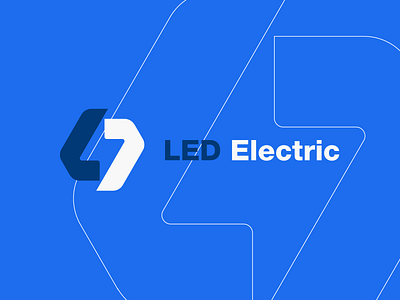 LED Electric branding creative design electric graphic design led led electric logo simple