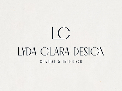 Lyda Clara - Interior Design branding interior design logo