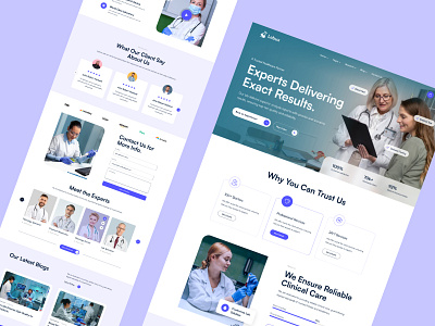 Laboratory Lab Test adob branding design figma graphic design lab laboratory landing page startup ui user interface design