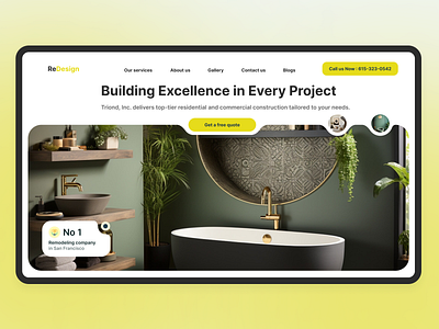 Interior Design hero section design branding construction design figma hero minimalistci modern new ui ux website