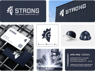 STRONG Welding & Fabrication austin branding business card craftsmanship fabrication handrails helmet industrial manufacturing metal metalworking repair security gates spartan strong structural typogrpahy welding welding mask workshop