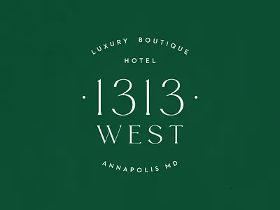 1313 West boutique branding hotel logo luxury