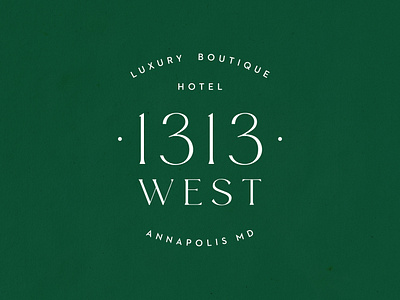 1313 West boutique branding hotel logo luxury