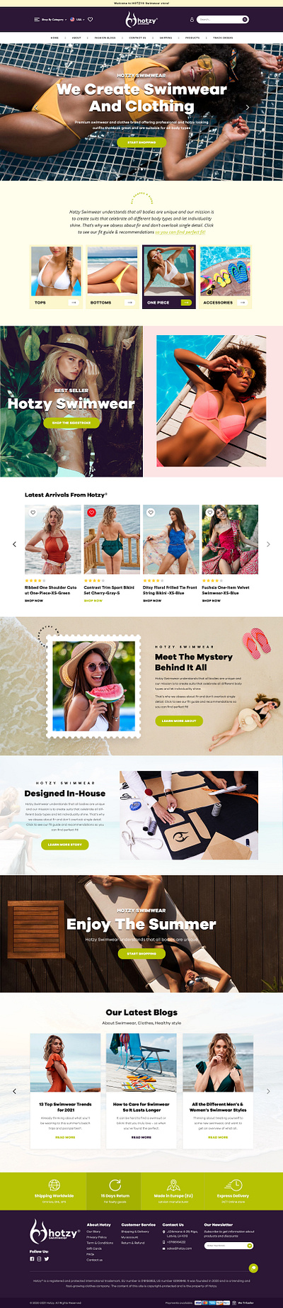 Swimwear cloth web design design graphic design illustration illustrator logo vector web