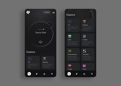 AI Powered Mobile App ui ux