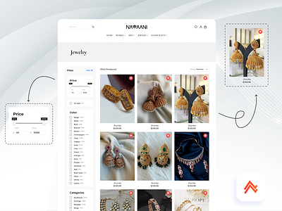 Jewelry Listing Page design jewe landing page design listing page ui uiux website design