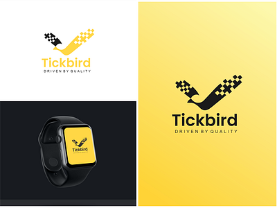 Tick Bird Logo Management Application abstract bird branding business elegant logo minimalis modern professional simple unique