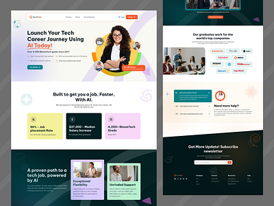 Software Agency Landing Page clean and modern interface dashboard hiring agency hiring site landing page minimal minimal website modern website software software design software landing page ui design ui ux design web design website website design