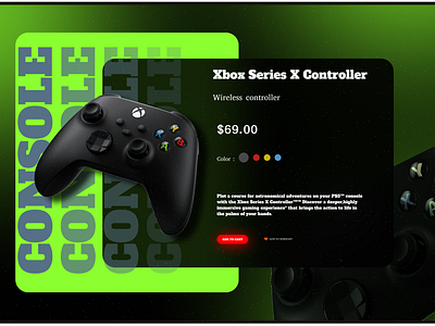 Xbox Series X Controller page branding figma graphic design illustra ui ux webpage design