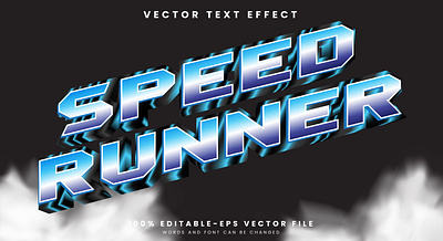 Speed Runner 3d editable text style Template game