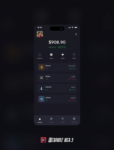 Token-Swap Mobile Design ui