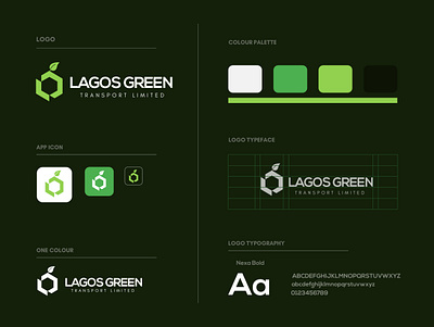 LAGOS GREEN LOGO INFO branding design graphic design illustration logo transport typography vector