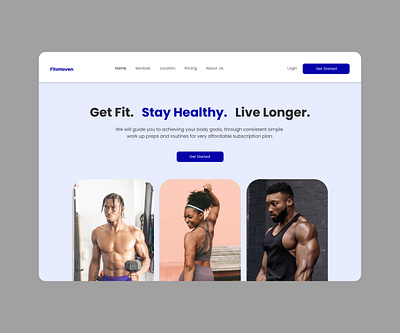 GYM WEBSITE DESIGN design fit gym health ui uiux user experience user interface ux website