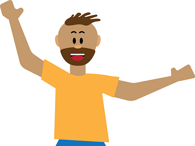 Happy Dude 3d design adobe illustrator dude flat design guy people vector design