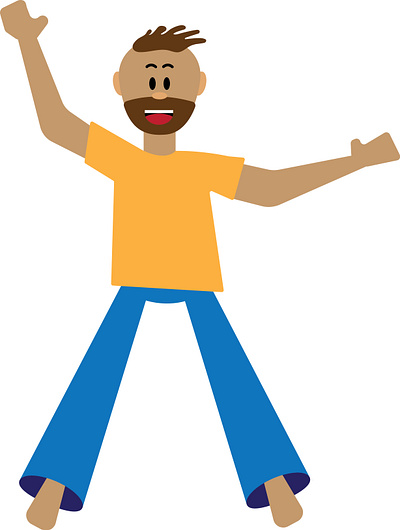 Happy Dude 3d design adobe illustrator dude flat design guy people vector design