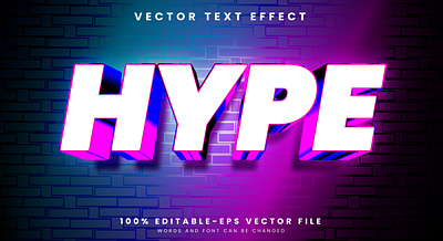 Hype 3d editable text style Template element