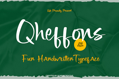 Qheffons - Fun Handwritten Font alternate beauty books brands fancy feminime flyer handwritten ligature luxury new retro script signature trend typeface unique vintage web wedding