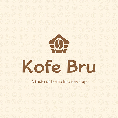 Kofe Bru - A taste of home in every cup branding graphic design logo mock mock up typo typography ui vector