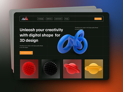 Shapecrest | A 3d shape website figma icons shape ui ui design website website design