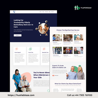 Care Home Service Website graphic design logo ui