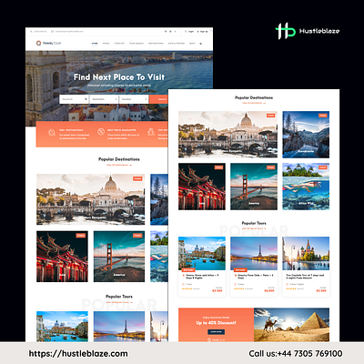 Travel Agency Website animation branding logo ui