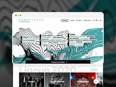 Tomavistas Festival 2020 Website + Artwork art direction artwork graphic design music festival poster design responsive design social media web design