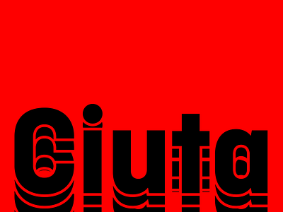 Ciutadella typeface animation motion graphics red