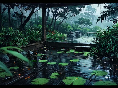 A Rainy Day in a Japanese Garden travel