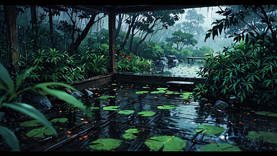 A Rainy Day in a Japanese Garden travel