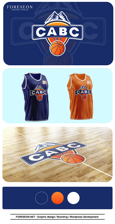 Client work: Logo for CABC SKY - Canadian Basketball School. basketball design basketball logo basketball school logo basketball team branding graphic design logo logo design marketing sports graphics sports identity t shirt design website