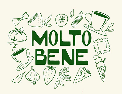 Very Good branding design food graphic design hand lettering illustration italy logo procreate typography