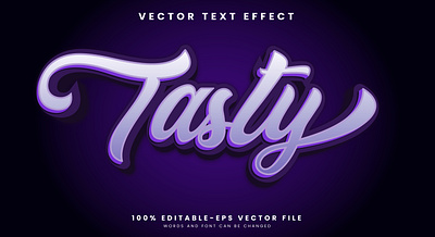 Tasty 3d editable text style Template eat