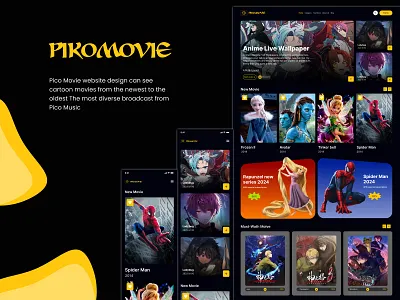 ✦Pico website design✦ 3d animation design film design movie film graphic design logo motion graphics movie ui uidesign uiux