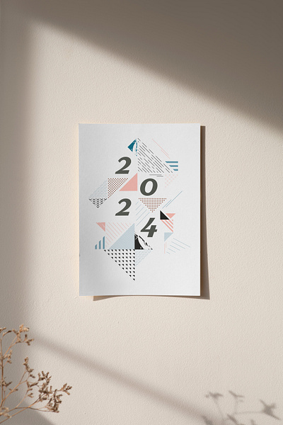 2024 New Year Poster branding design drawing graphic design illustration illustrations poster design typography vector