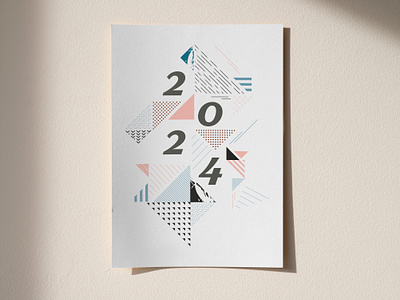 2024 New Year Poster branding design drawing graphic design illustration illustrations poster design typography vector