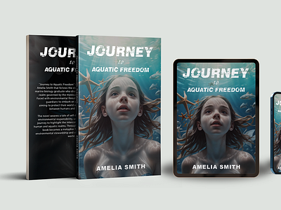 Aquatic Freedom Book Cover 3d mockup amazon kdp cover book cover book cover design ebook cover graphic design paperback