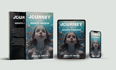 Aquatic Freedom Book Cover 3d mockup amazon kdp cover book cover book cover design ebook cover graphic design paperback